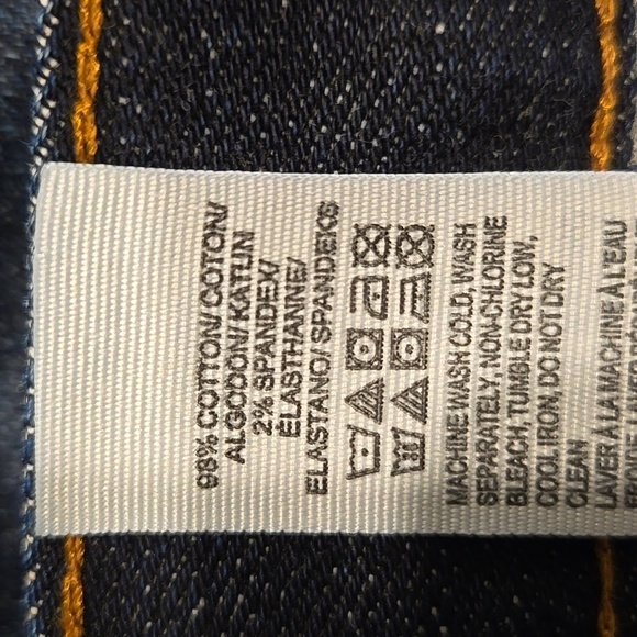 LUCKY BRAND 410 ATHLETIC FIT DARK WASH JEANS. SIZE 38X30. - Picture 5 of 8
